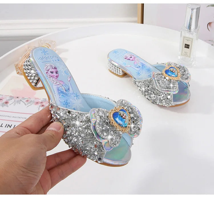 Frozen Elsa Silver Fashionable High Heels