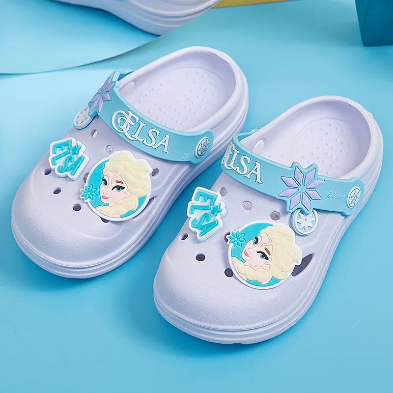 Girls Purple Anti slip Princess Elsa Crocs