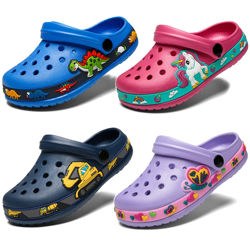 Rose Red Unicorn Print Crocs
