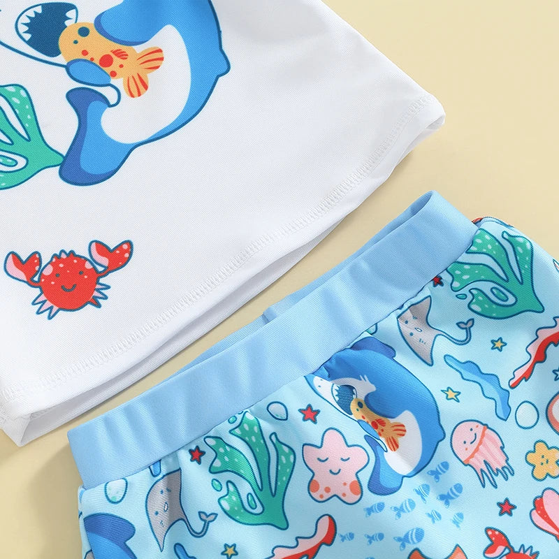 Baby Boys Shark Print Swimwear