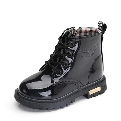 Kids Mid Raise Boots Black