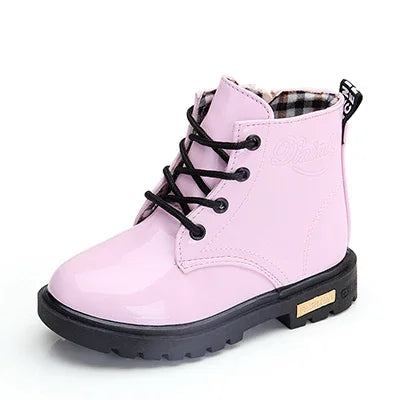 Girls Pink Mid Raise Boots