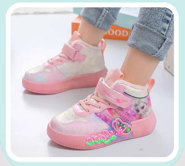 Disney Princess Pink Elsa High Top Boots