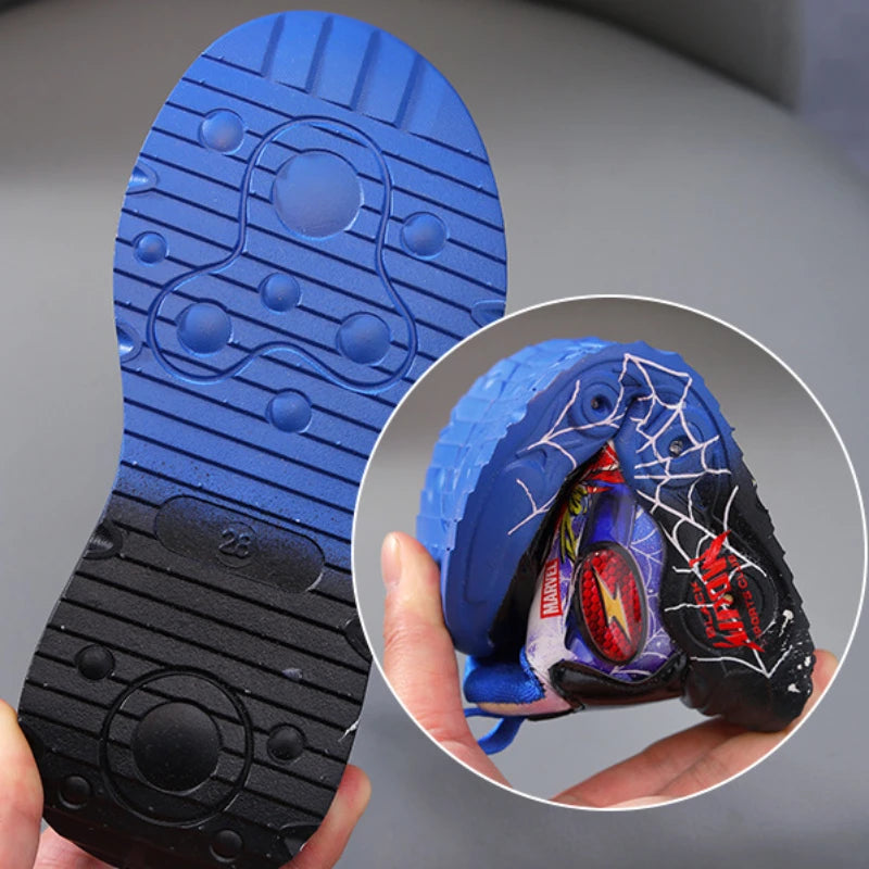Blue LED Spiderman Boys Sneakers