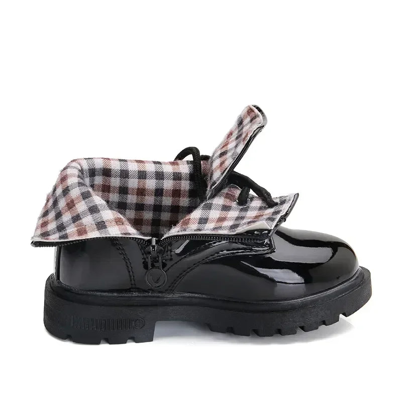 Kids Mid Raise Boots Black