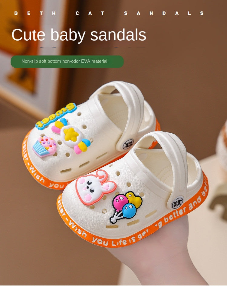 White Anti-Slippery Kids Crocs