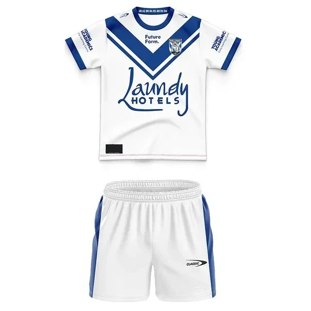 Panthers/Bulldogs Kids Home Training Rugby Jersey Size 16-26