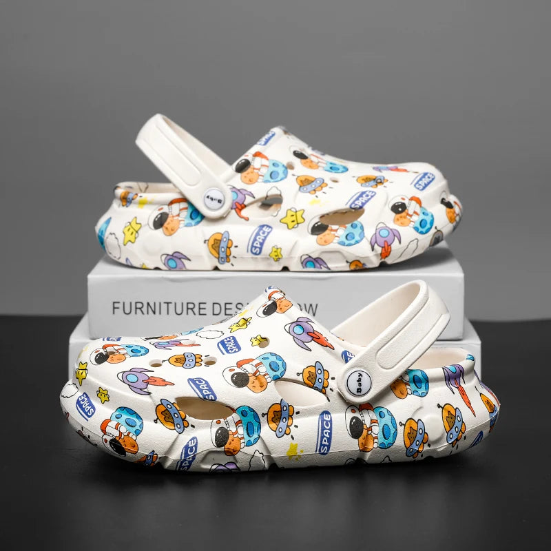 Kids Space Print Crocs
