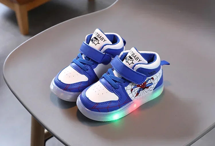 Kids Led Light Spiderman Shoes