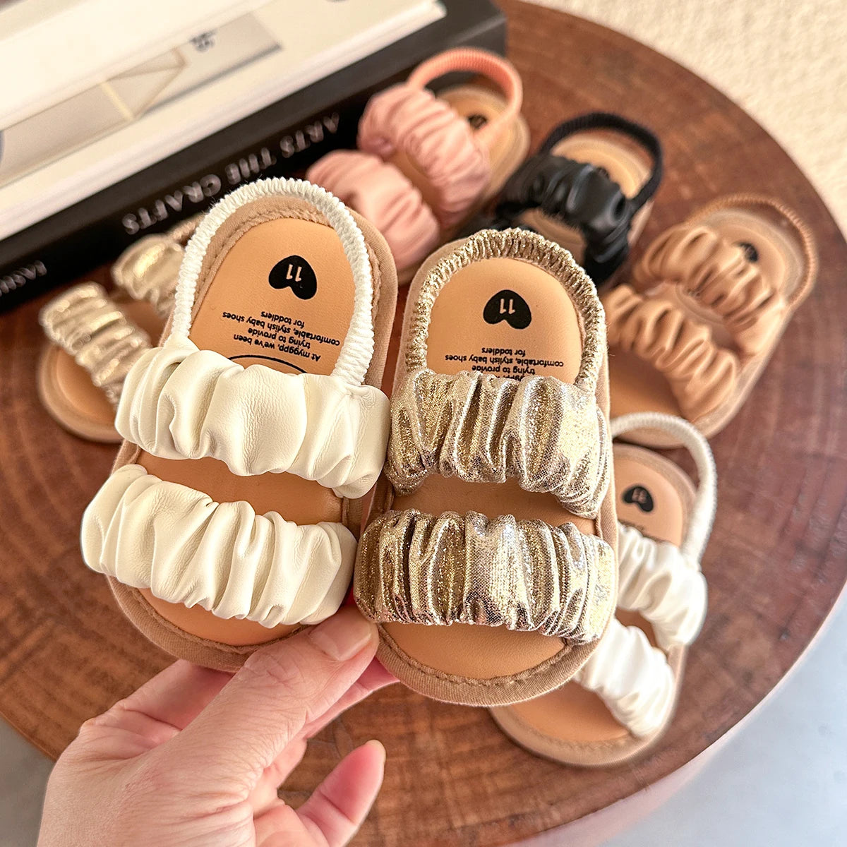 Girls White Sandals For Summer