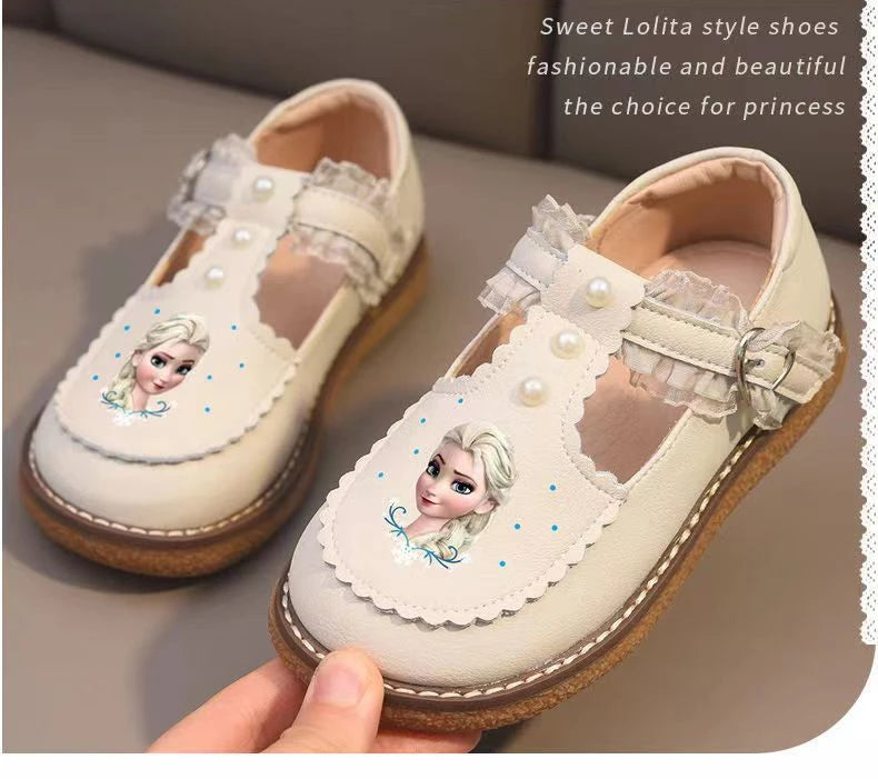 Disney Girls Casual Shoes Frozen Princess White