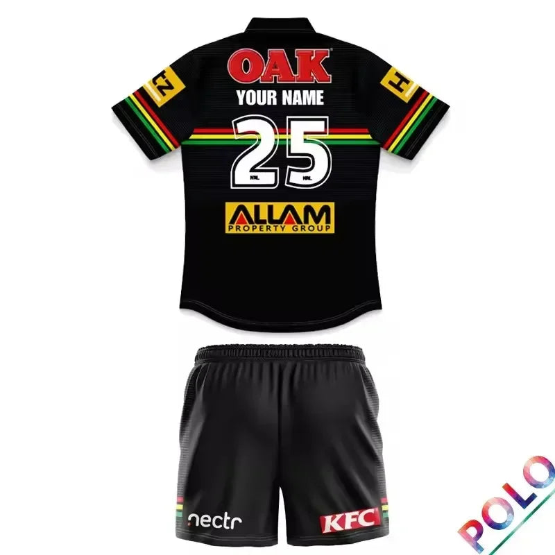 2025 Penrith Panthers Kids Customizable Home/Away Rugby Jersey
