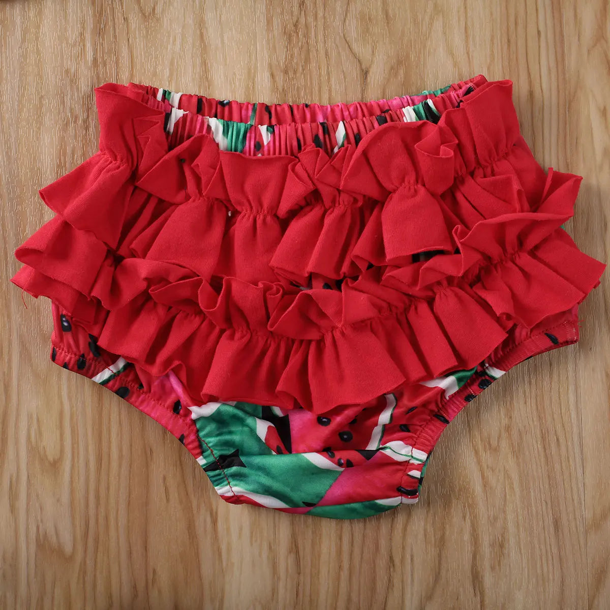 Girls Ruffle Watermelon Set