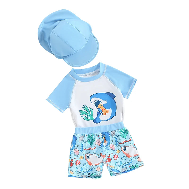 Baby Boys Shark Print Swimwear