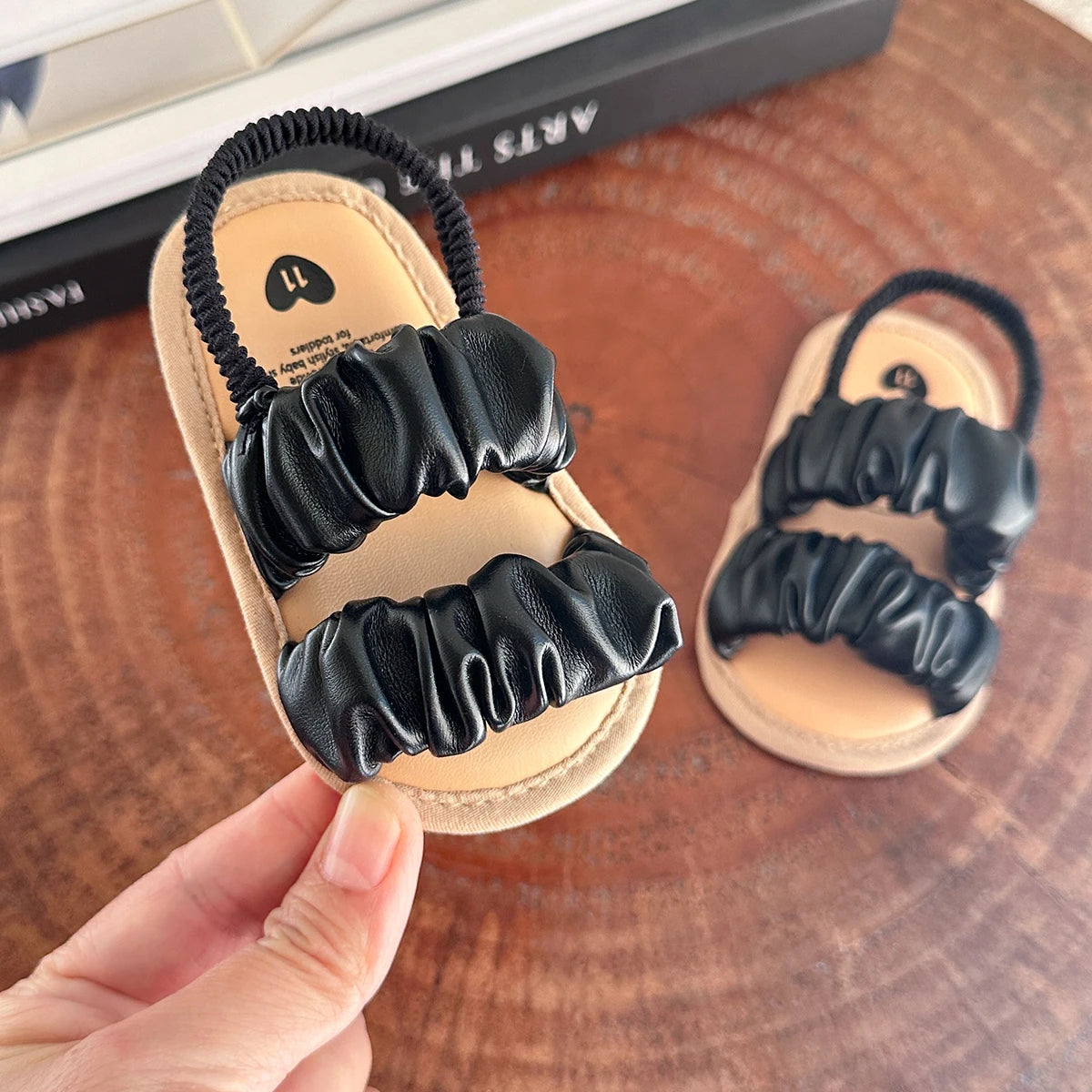 Girls Black Sandals