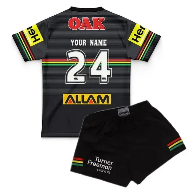 Panthers/Bulldogs Kids Home Training Rugby Jersey Size 16-26