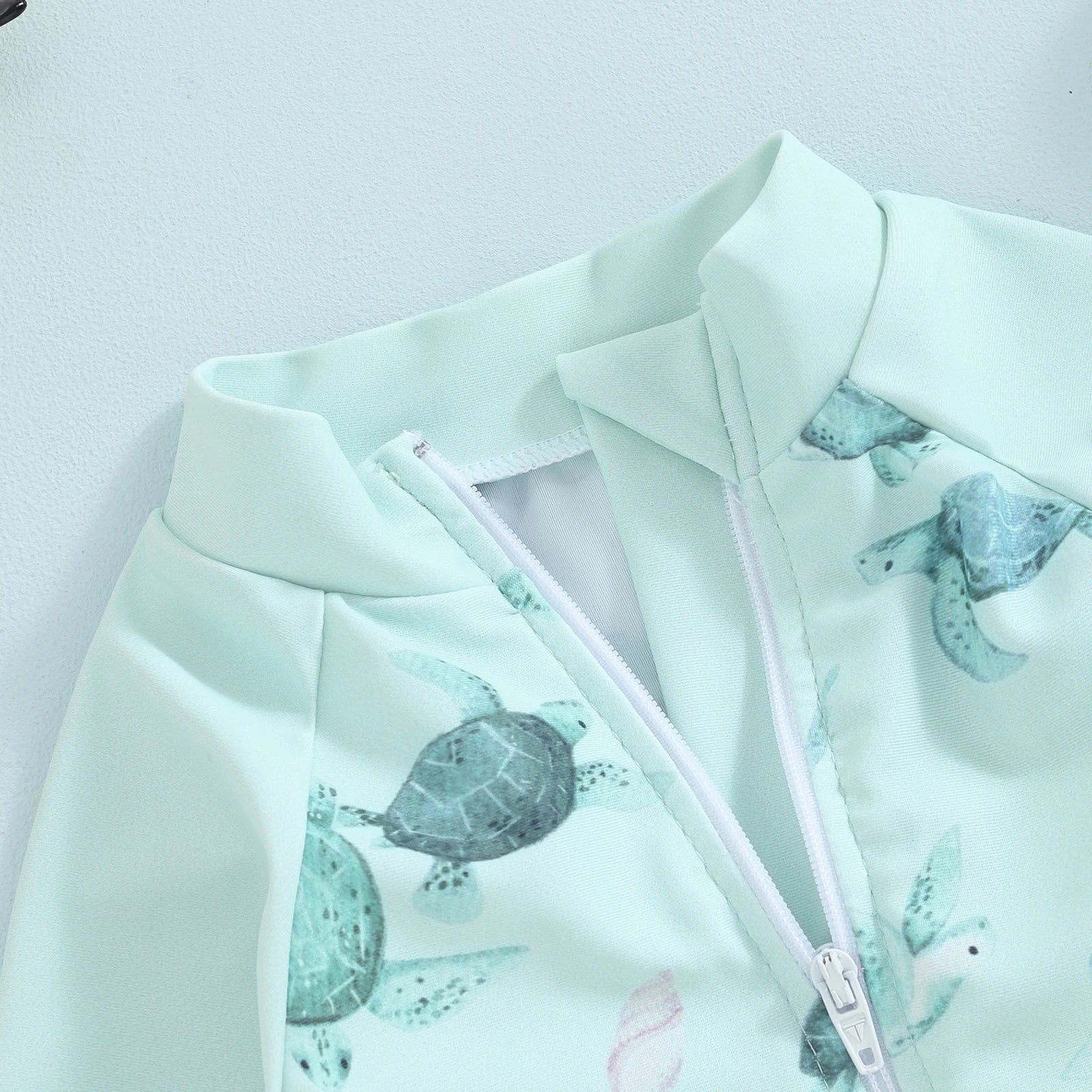 Baby Boy Green Swimwear Whale Print