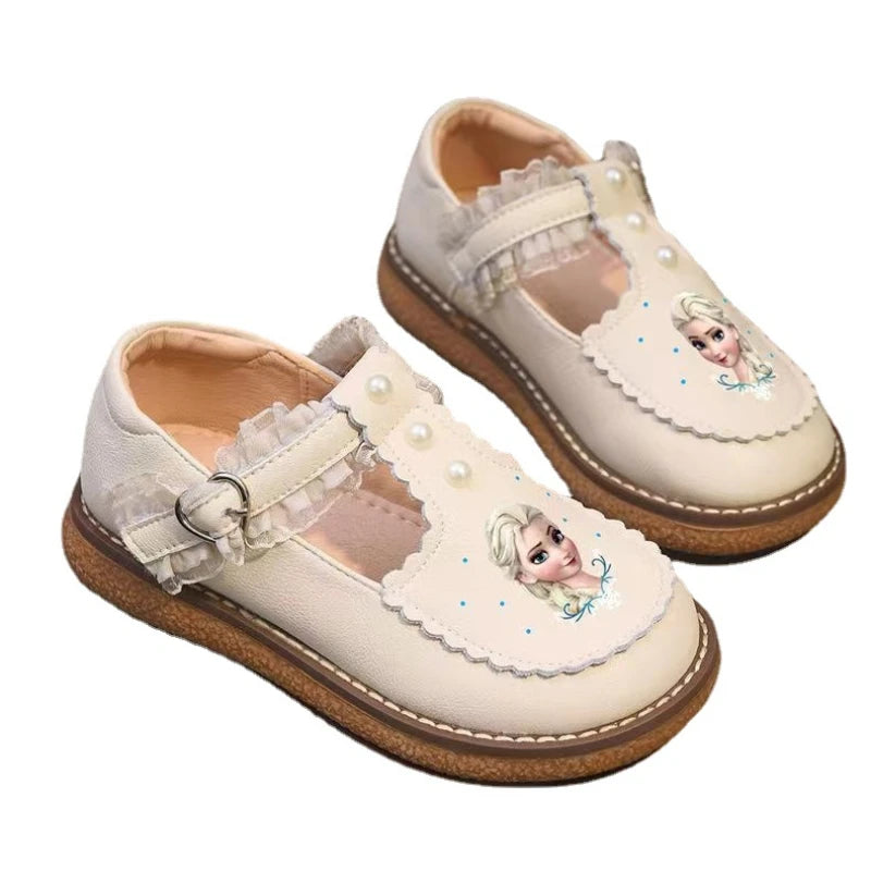 Disney Girls Casual Shoes Frozen Princess White