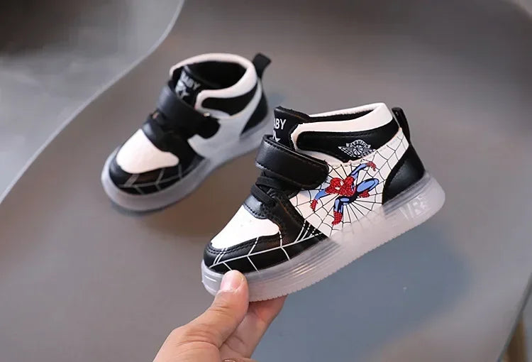 Kids Led Light Spiderman Shoes