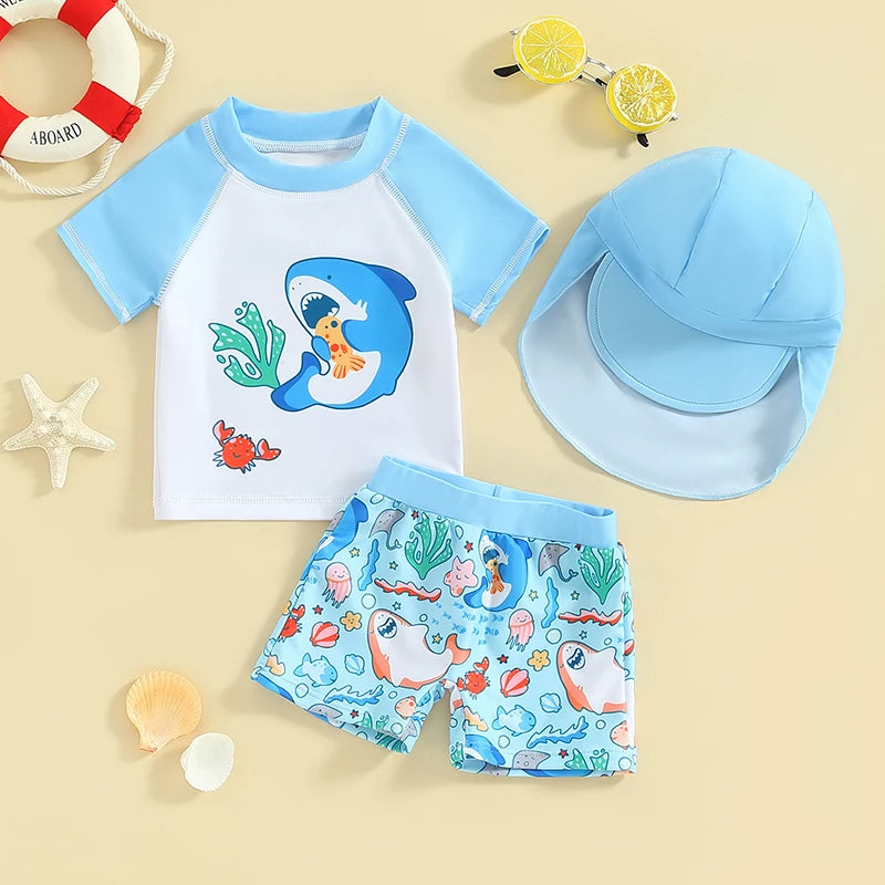Baby Boys Shark Print Swimwear