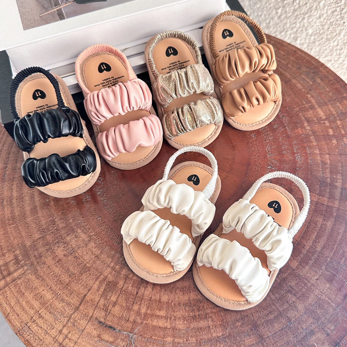 Girls Black Sandals