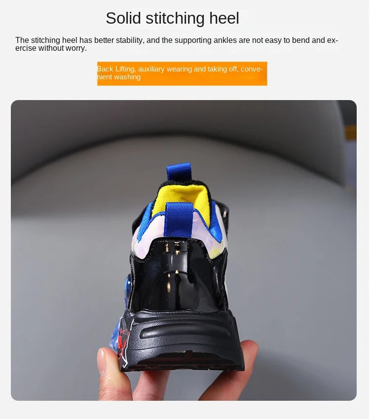 Blue LED Spiderman Boys Sneakers