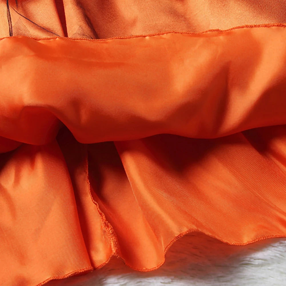 Toddlers Girl Orange Halloween Witch Costume