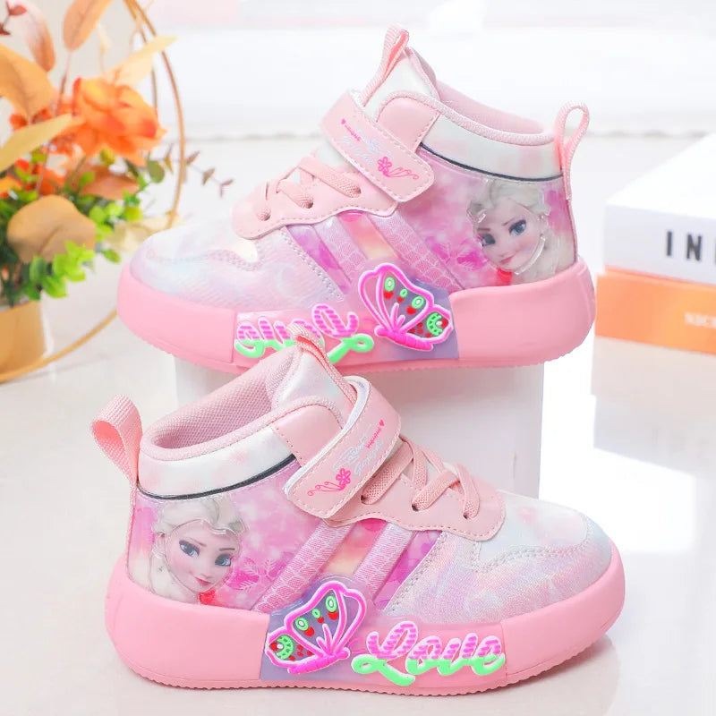 Disney Princess Pink Elsa High Top Boots