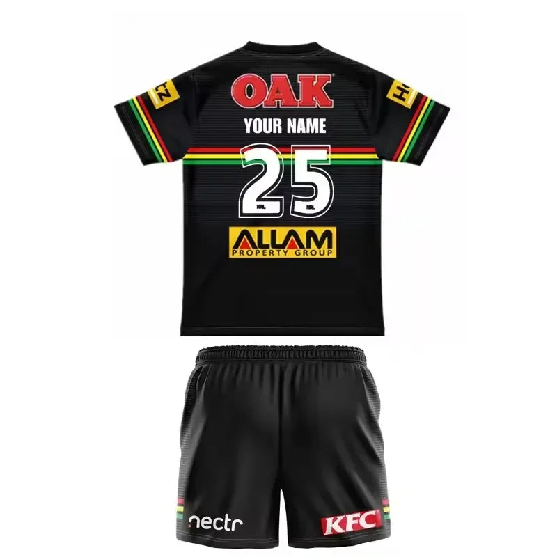 2025 Penrith Panthers Kids Customizable Home/Away Rugby Jersey