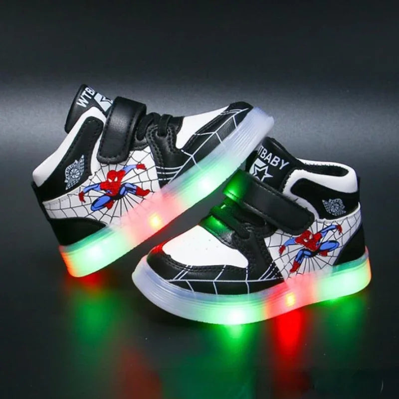 Kids Led Light Spiderman Shoes
