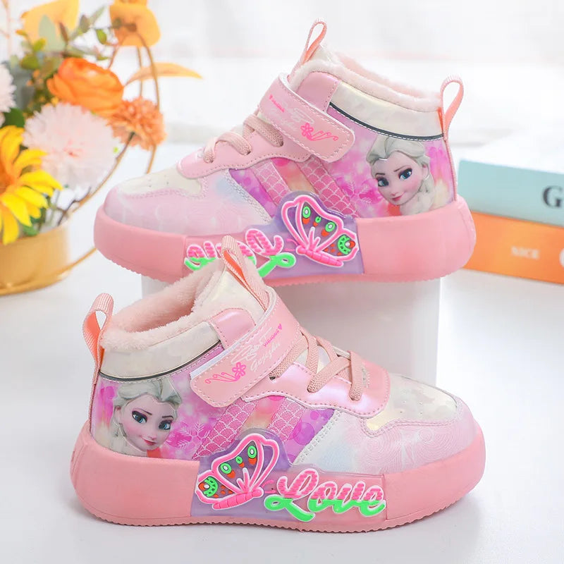 Disney Princess Pink Elsa High Top Boots