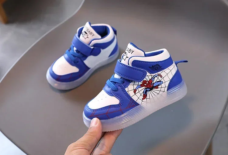 Kids Led Light Spiderman Shoes