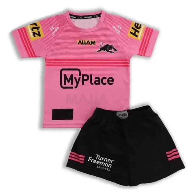 Panthers/Bulldogs Kids Home Training Rugby Jersey Size 16-26