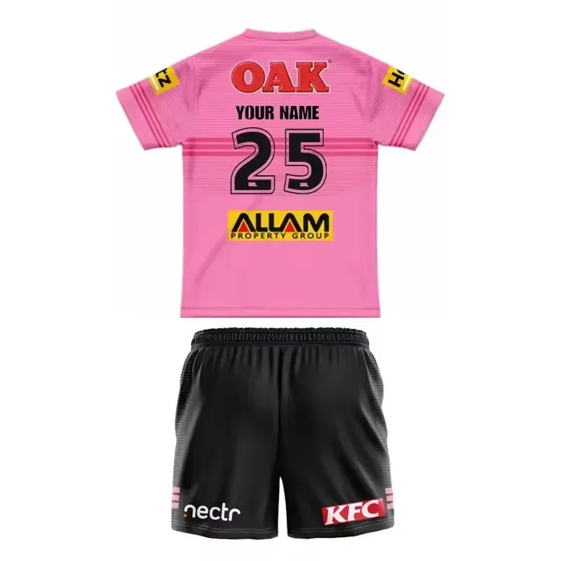 2025 Penrith Panthers Kids Custom Home/Away Rugby Jersey