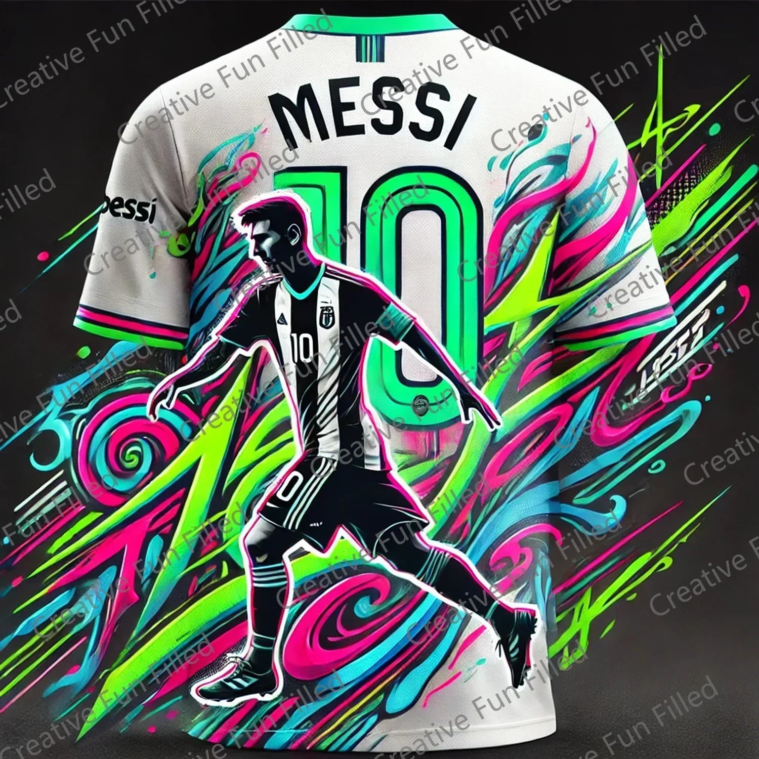Street Graffiti Soccer Jersey - MESSI 10 Edition for All Ages
