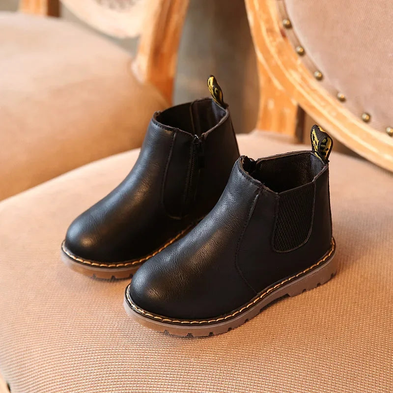 Boys Classic Black Chelsea Boots