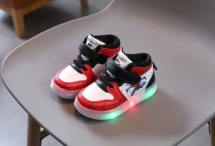 Kids Led Light Spiderman Shoes