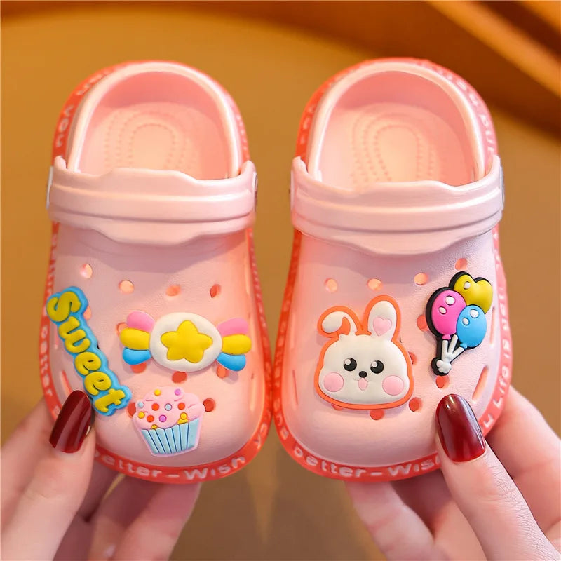 Pink Anti-Slippery Kids Crocs