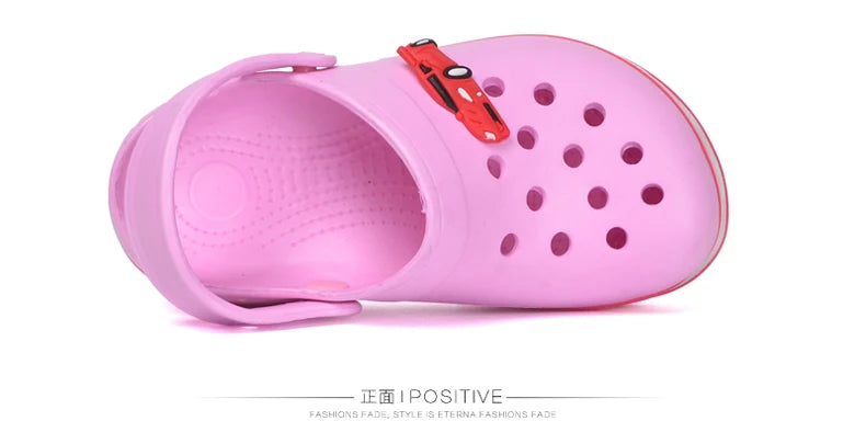 Kids Pink LED Crocs