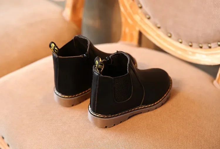 Boys Classic Black Chelsea Boots