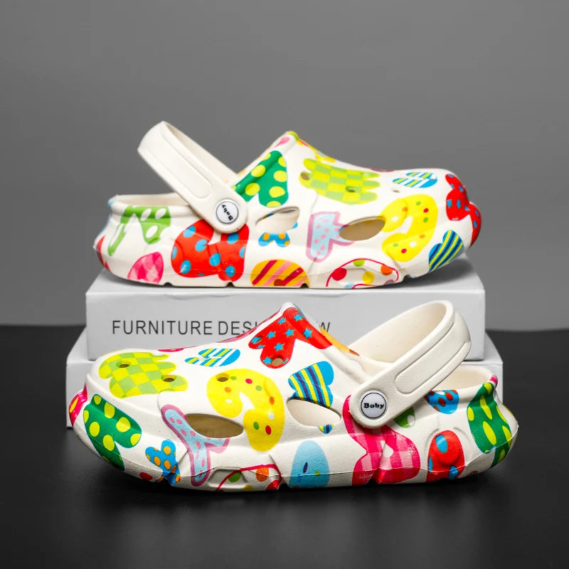 Kids Colourful Candy Print Crocs