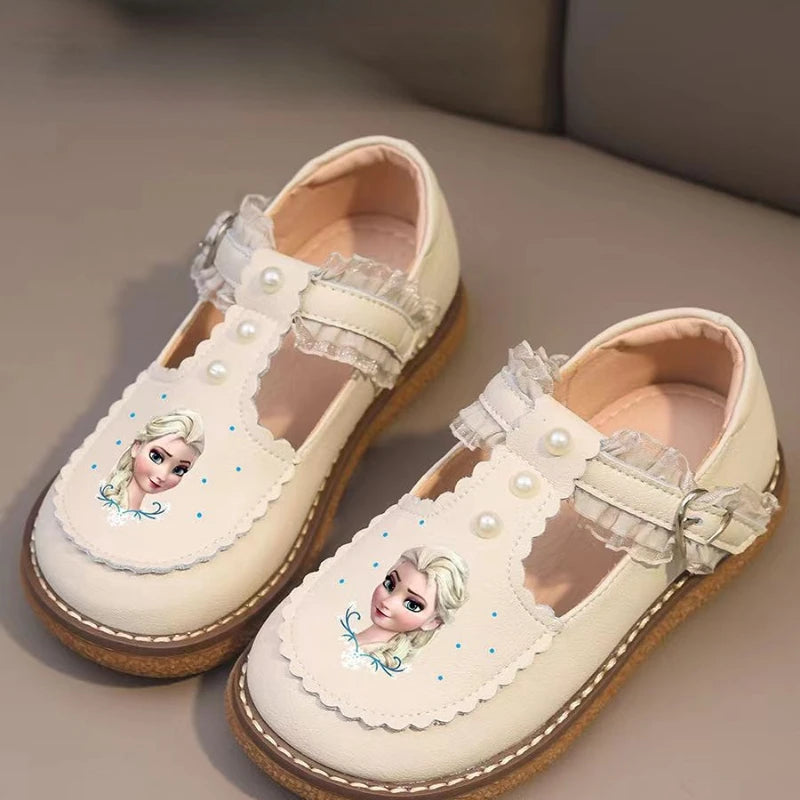 Disney Girls Casual Shoes Frozen Princess White