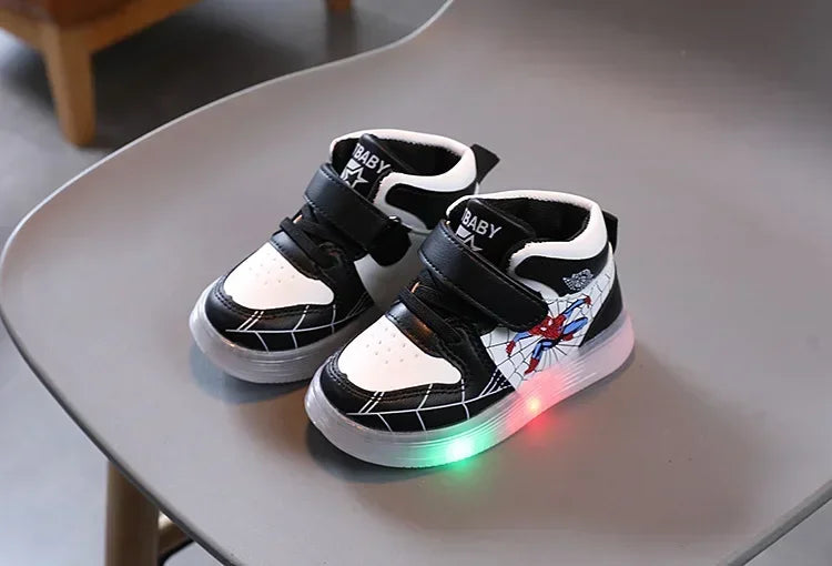 Kids Led Light Spiderman Shoes